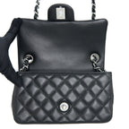 CHANEL MINI RECTANGULAR LAMBSKIN BLACK SHW(MICROCHIP)
