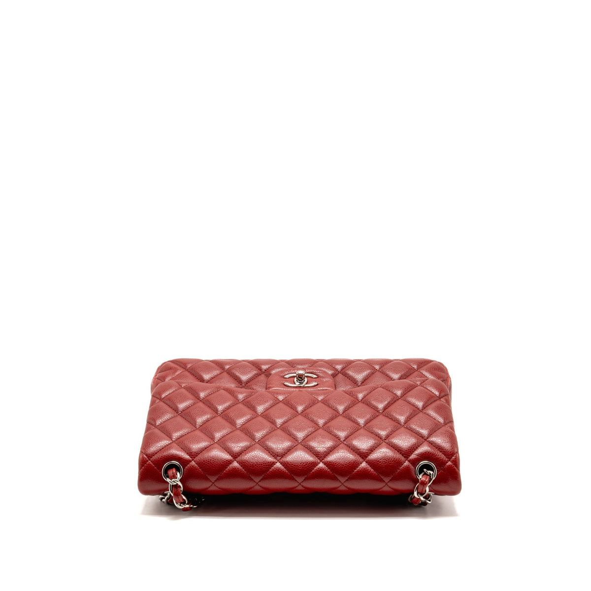 Chanel Jumbo Classic Double Flap Bag Caviar RED SHW