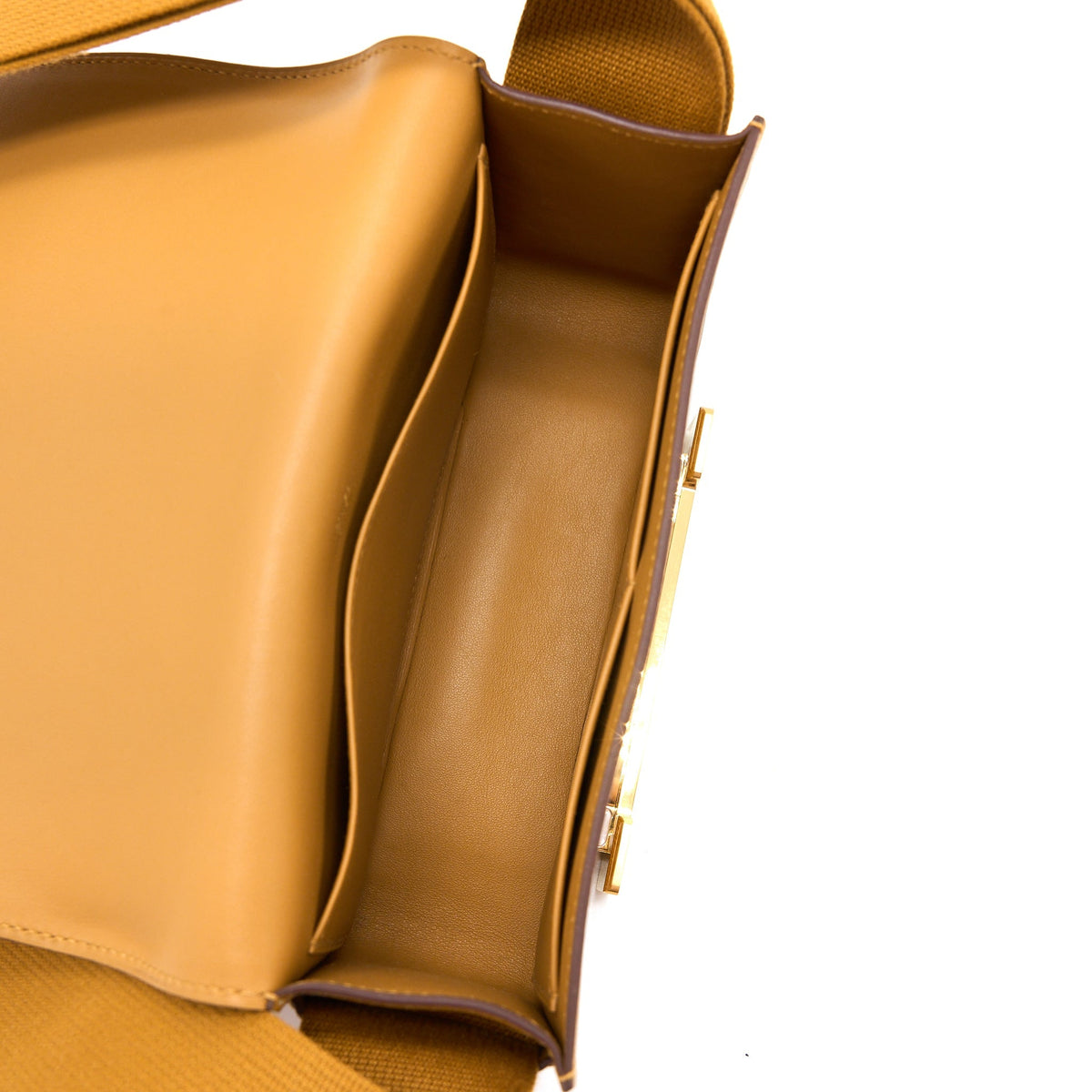 Hermes Geta Chevre Mysore Caramel GHW