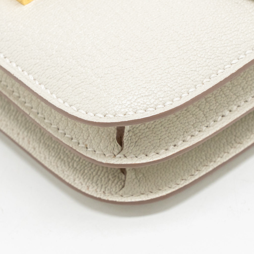 Hermes Mini constance Chevre Mysore Mushroom GHW