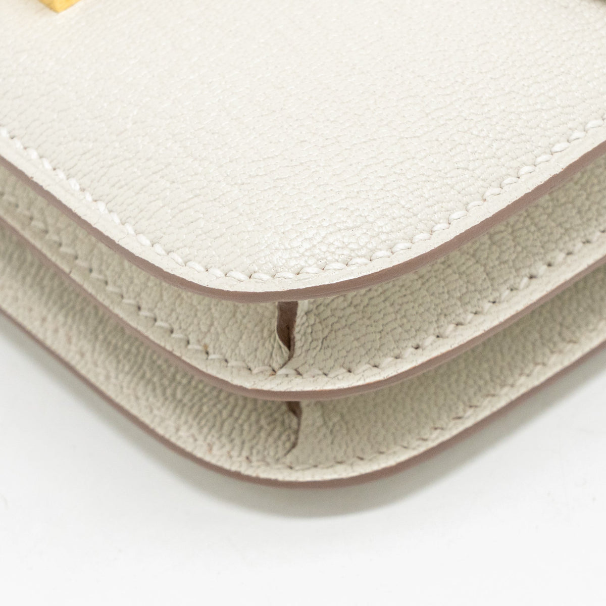 Hermes Mini constance Chevre Mysore Mushroom GHW