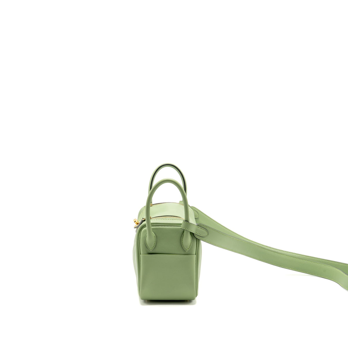 Hermes Mini Lindy Swift Vert Criquet GHW