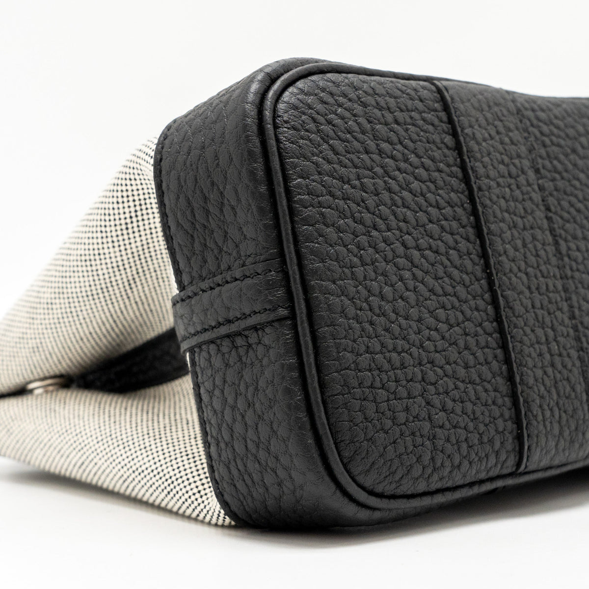 HERMES GARDEN PARTY 23 CANVAS/NEGONDA ECRU-BLACK/BLACK SHW