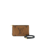LOUIS VUITTON DOUBLE ZIP POCHETTE MONOGRAM GHW