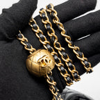 CHANEL PEARL CRUSH MINI SQUARE LAMBSKIN BLACK GHW (MICROCHIP)