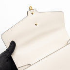 GUCCI MEDIUM SYLVIE BAG CALFSKIN WHITE GHW