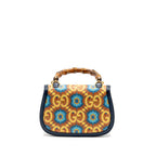Gucci Medium Bamboo 1947 Top Handle Bag 100th Anniversary Kaleidoscope Canvas/Leather Blue/Multicolour GHW