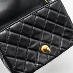 CHANEL PEARL CRUSH MINI SQUARE LAMBSKIN BLACK GHW (MICROCHIP)