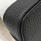 HERMES GARDEN PARTY 23 CANVAS/NEGONDA ECRU-BLACK/BLACK SHW