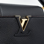 LOUIS VUITTON CAPUCINES BB TAURILLON BLACK GHW(NEW VERSION)
