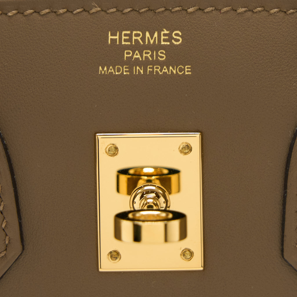 Hermes Birkin 25 Jonathan Leather Beige De Weimar GHW