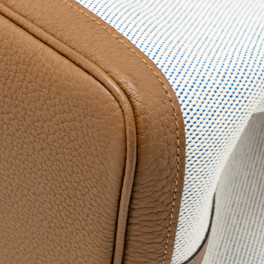 Hermes garden party 36 negonda/canvas ecru-bleu bill/alezan SHW