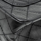 CHANEL MINI 2.55 REISSUE FLAP BAG AGED CALFSKIN BLACK GHW