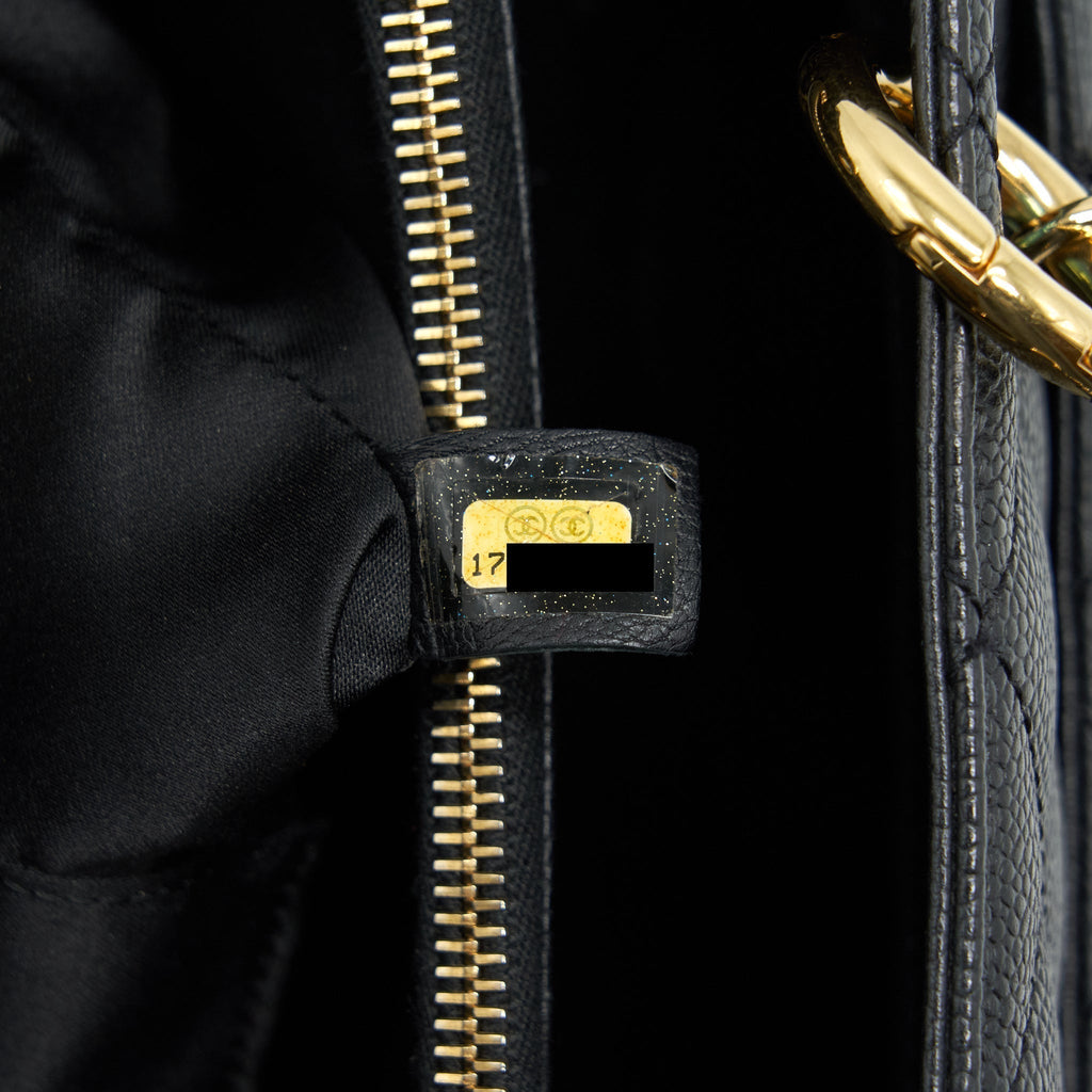 CHANEL GRAND SHOPPING TOTE BAG CAVIAR BLACK GHW