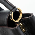 LOUIS VUITTON CAPUCINES BB TAURILLON BLACK GHW(NEW VERSION)