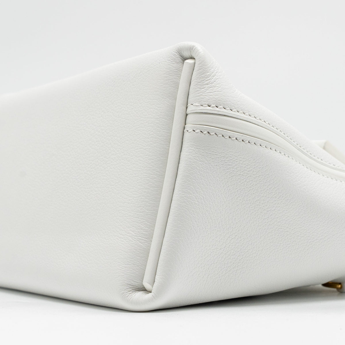 HERMES MINI 2424 24/24-21 BAG EVERCOLOR/SWIFT NEW WHITE GHW