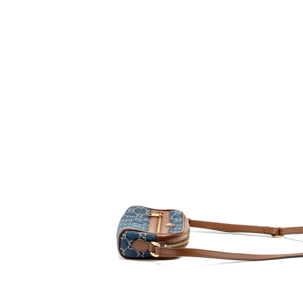 Gucci Mini Ophidia Bag GG Denim /Leather Blue/Brown GHW