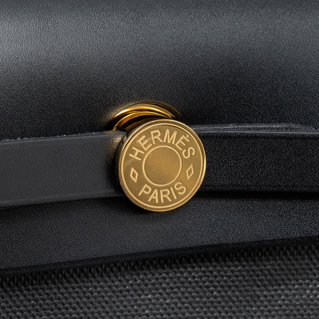 HERMES HERBAG 31 BERLINE/VACHE HUNTER BLACK GHW