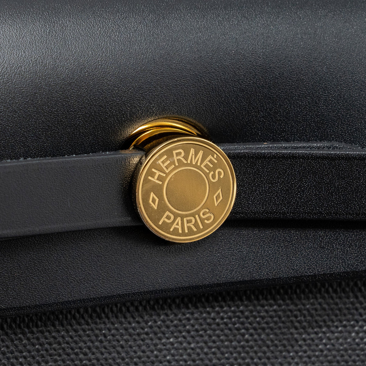HERMES HERBAG 31 BERLINE/VACHE HUNTER BLACK GHW