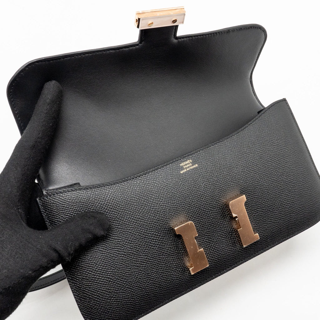 Hermes Constance Elan Epsom Black RGHW