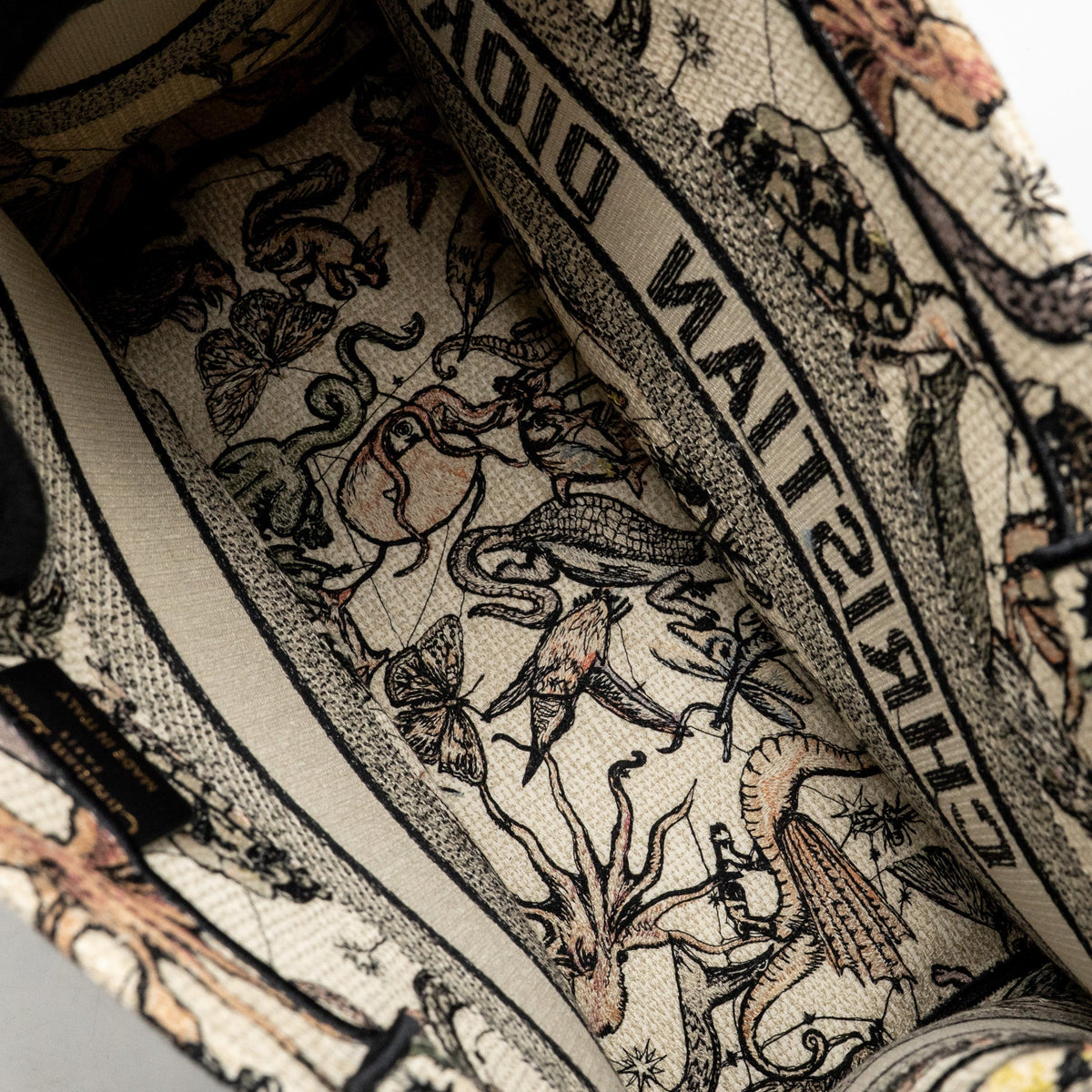 DIOR MEDIUM BOOK TOTE EMBROIDERY CANVAS MULTICOLOUR