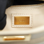 FENDI PEEKABOO MINI HANDLE BAG LAMBSKIN IN CAMELIA/BLACK