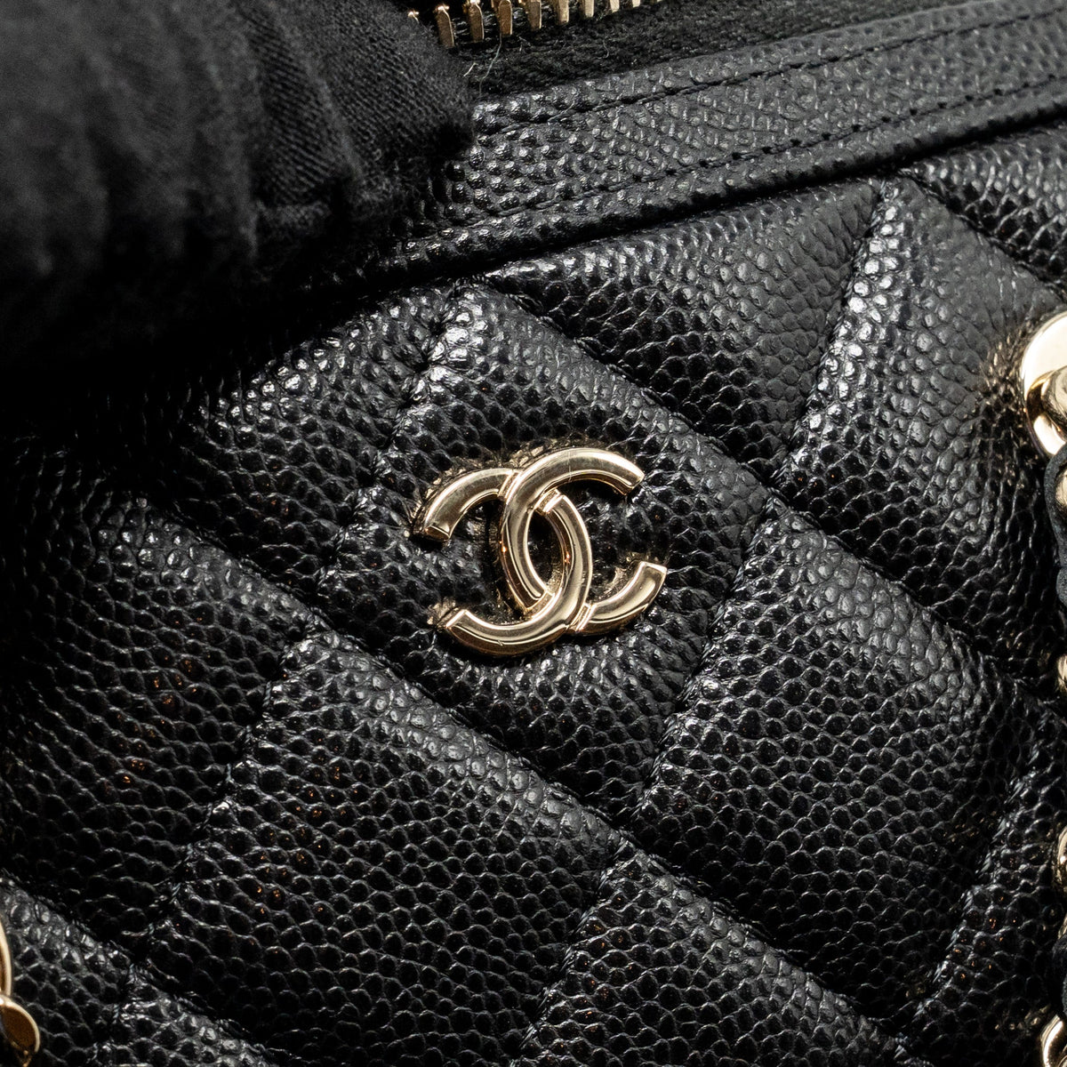 CHANEL 25P MINI BOWLING BAG CAVIAR BLACK LGHW (MICROCHIP)