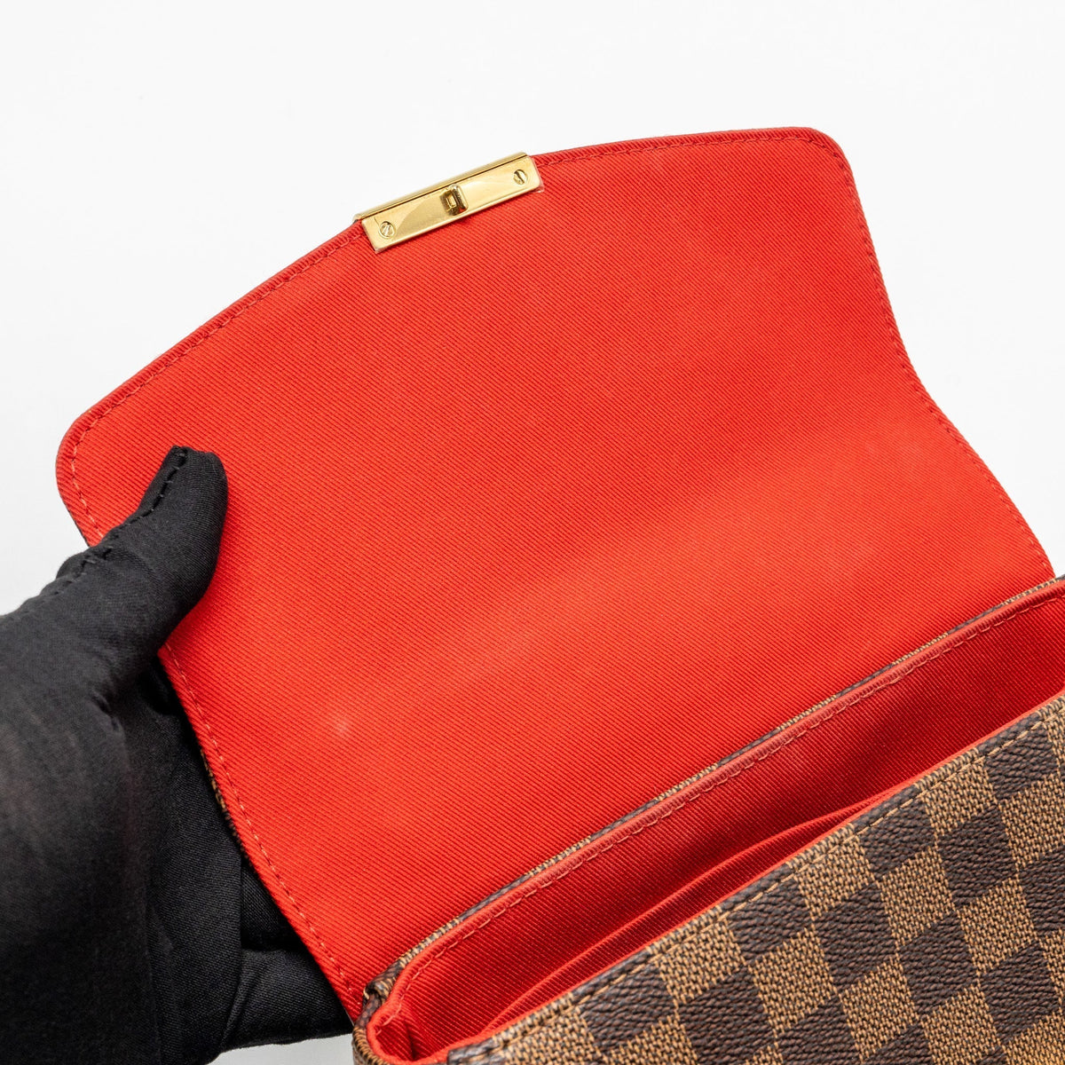 LOUIS VUITTON CROISETTE DAMIER EBENE CANVAS GHW
