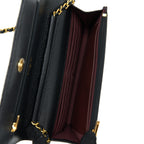 CHANEL CLASSIC WALLET ON CHAIN CAVIAR BLACK GHW (MICROCHIP)