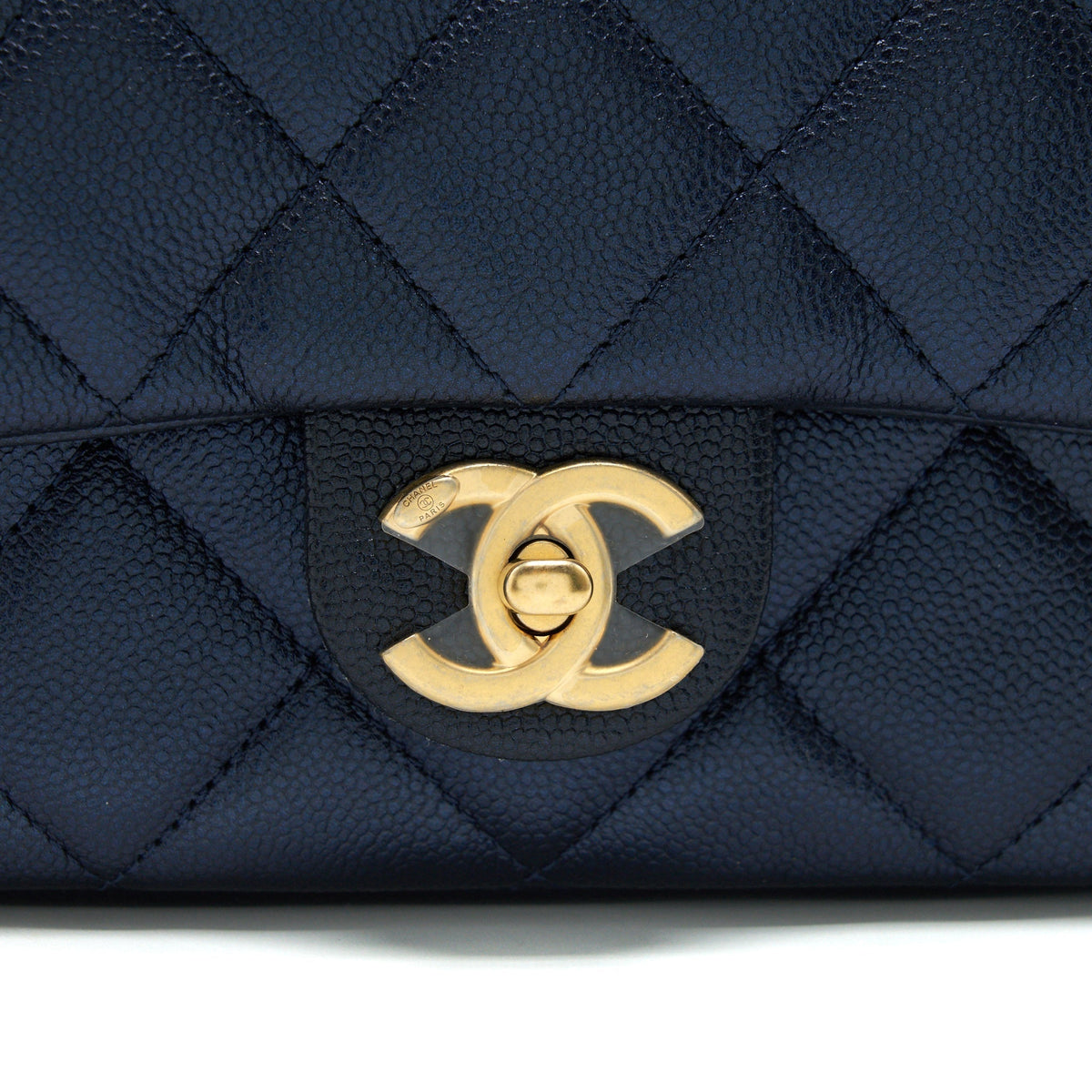 CHANEL 21K MY PERFECT MINI FLAP BAG CAVIAR BLACK GHW (MICROCHIP)