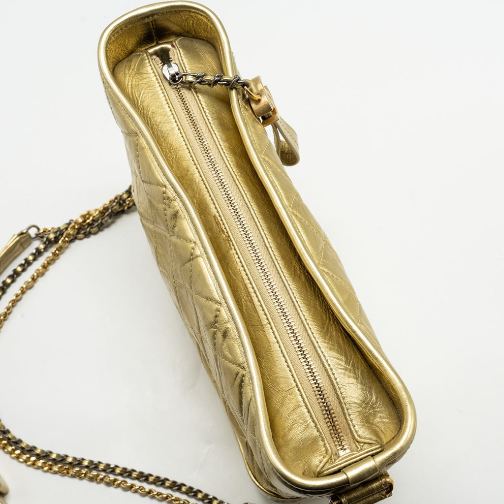 CHANEL GABRIELLE HOBO BAG CALFSKIN METALLIC GOLD MULTICOLOUR HARDWARE