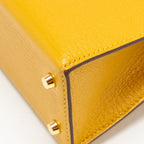 Hermes mini kelly II chèvre mysore jaune amber GHW