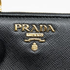 PRADA SMALL SAFFIANO LEATHER WALLET BLACK GHW