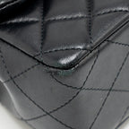 CHANEL COCO CHARMS MINI RECTANGULAR FLAP BAG LAMBSKIN BLACK LGHW