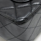 CHANEL COCO CHARMS MINI RECTANGULAR FLAP BAG LAMBSKIN BLACK LGHW