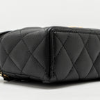 CHANEL TOP HANDLE VANITY BAG CAVIAR BLACK GHW (MICROCHIP)