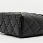 CHANEL TOP HANDLE VANITY BAG CAVIAR BLACK GHW (MICROCHIP)