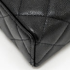 CHANEL TOP HANDLE VANITY BAG CAVIAR BLACK GHW (MICROCHIP)