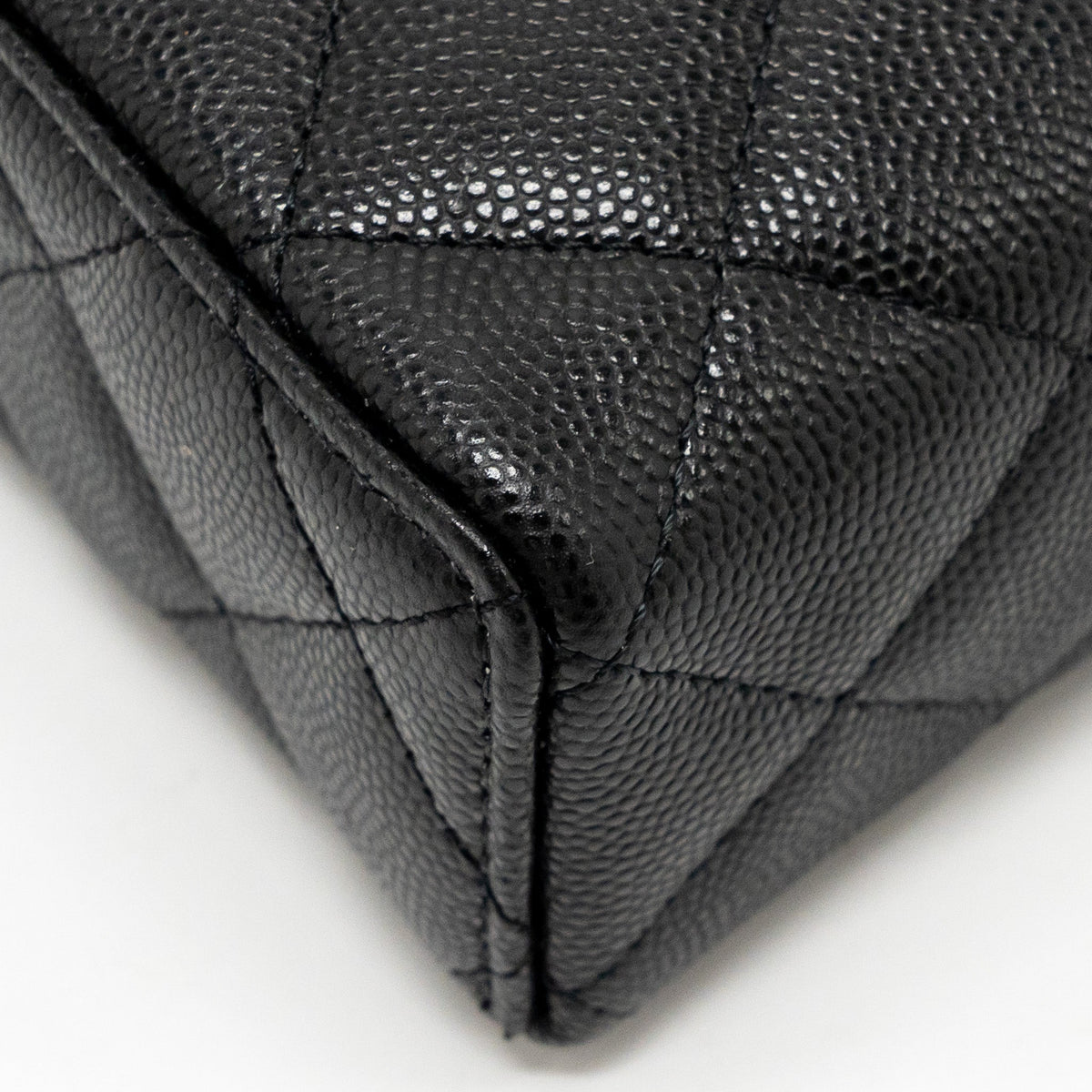CHANEL TOP HANDLE VANITY BAG CAVIAR BLACK GHW (MICROCHIP)