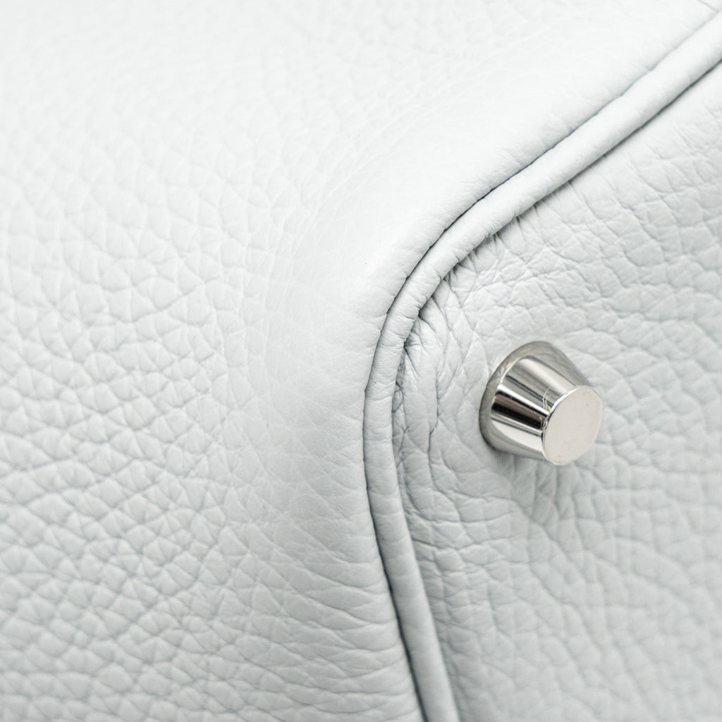 Hermes Picotin 18 Lock Bag Clemence Blue Pale SHW