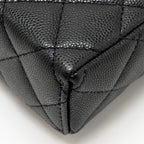 CHANEL TOP HANDLE VANITY BAG CAVIAR BLACK GHW (MICROCHIP)