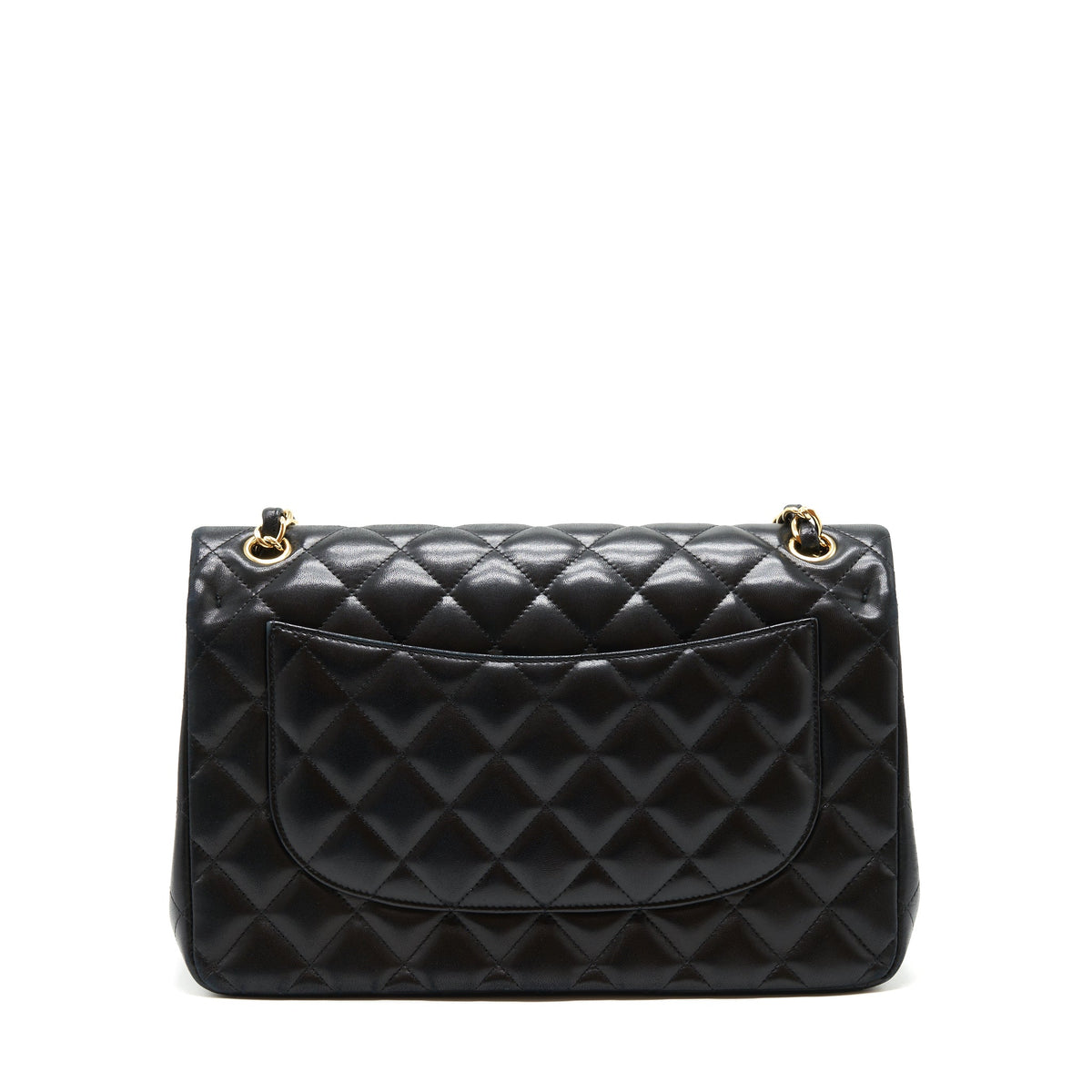 CHANEL CLASSIC JUMBO DOUBLE FLAP BAG LAMBSKIN BLACK GHW