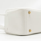 HERMES MINI LINDY II CLEMENCE NEW WHITE GHW