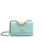 CHANEL SMALL 19 BAG ICE BLUE
