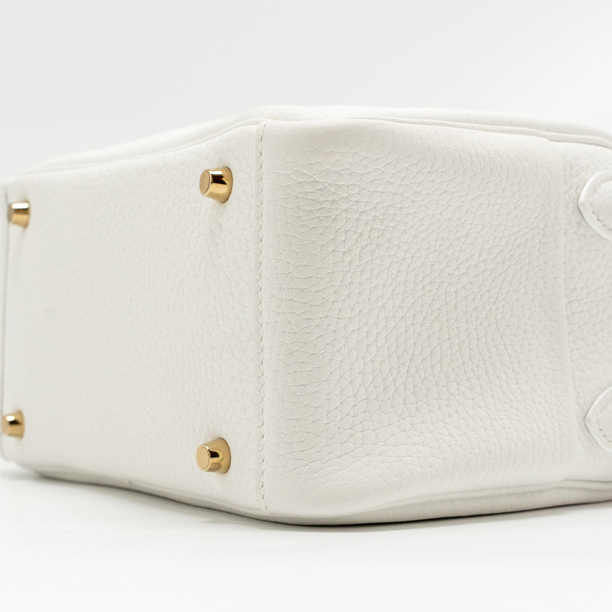 HERMES MINI LINDY II CLEMENCE NEW WHITE GHW