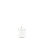 CHANEL TOP HANDLE VANITY CASE LAMBSKIN WHITE GHW