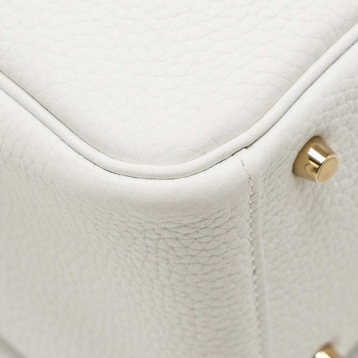 HERMES MINI LINDY II CLEMENCE NEW WHITE GHW