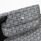 Goyard Hobo Boheme PM Goyard Lucky Clover Goyardine Canvas/Chevroches Calfskin Grey/Light Pink SHW