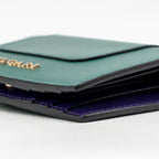 Bvlgari serpenti compact card holder leather green/purple LGHW