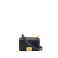 CHANEL SMALL BOY BAG CAVIAR BLACK GHW (MICROCHIP )